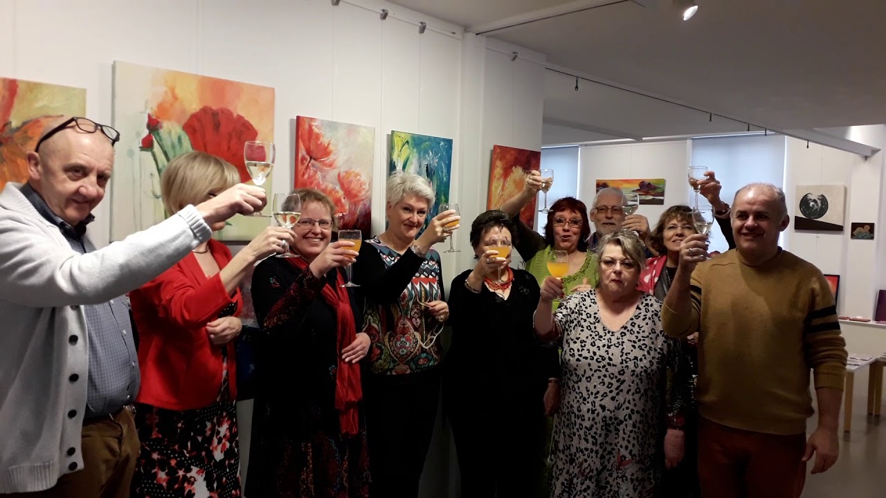 Groepstentoonstelling intuitieve schilderijen, spirituele schilderijen