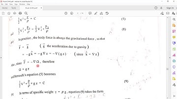 special cases of Bernoulli equation ||Fluid Mechanics || Lec 23 || Professor Maqsood Ali Abbas