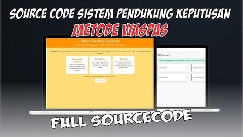 SISTEM PENDUKUNG KEPUTUSAN METODE WASPAS - WEB NATIVE