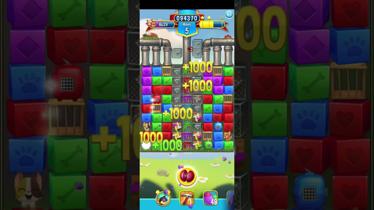 Pet Rescue Saga level 4842 one rocket