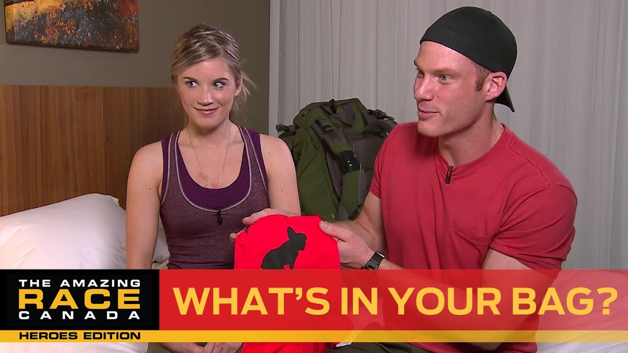 What’s In Your Bag? Courtney and Adam (The Amazing Race Canada S6