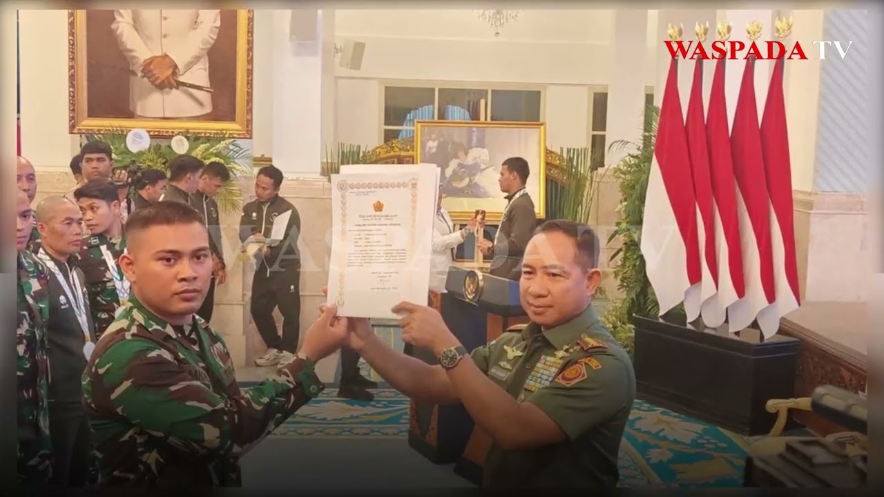 Panglima TNI Naikkan Pangkat Prajurit Peraih Medali SEA Games 2025
