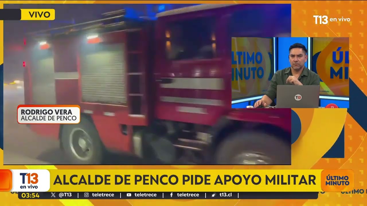 Rodrigo Vera, alcalde de Penco, solicita apoyo militar para su comuna afectada por incendios