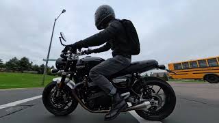 Triumph Speed Twin - Insta360 X4 Side Mount Test - Motorcycle