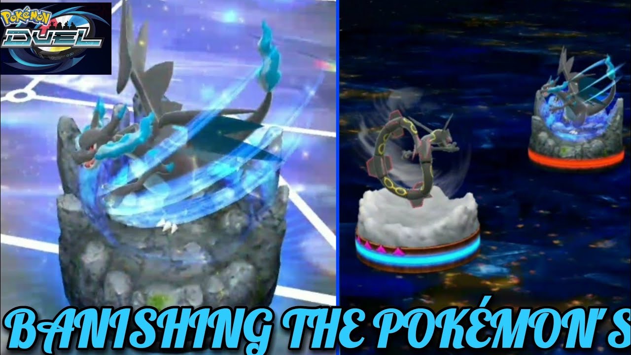 BANISHING THE BATTLE OPPONENT'S POKÉMON USING MEGA CHARIZARD X || Pokémon Duel