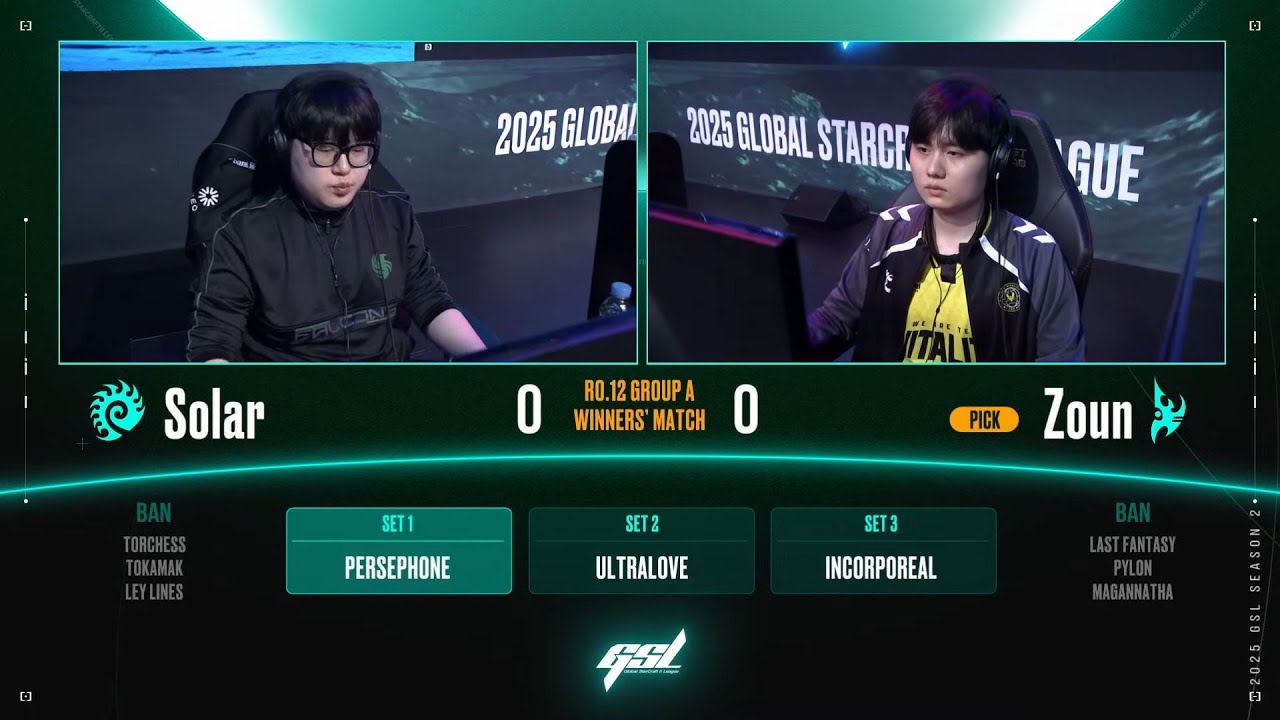 [2025 GSL S2] Ro.12 Group A Match3 Zoun vs Solar