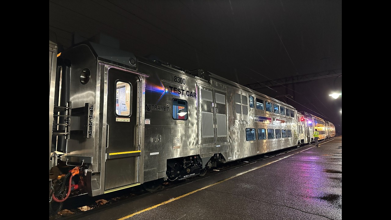 NJ Transit Multilevel III EMU Test Train Turning @ Millburn (4/29/26)