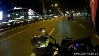 Kaza Araba Arkadan Çarptı Honda Forza 300 Ile Yola Devam