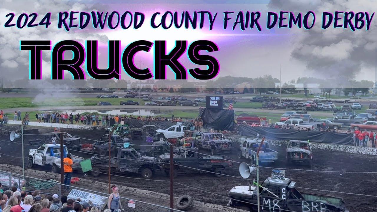 2024 Redwood County Fair Demo Derby: Trucks - YouTube