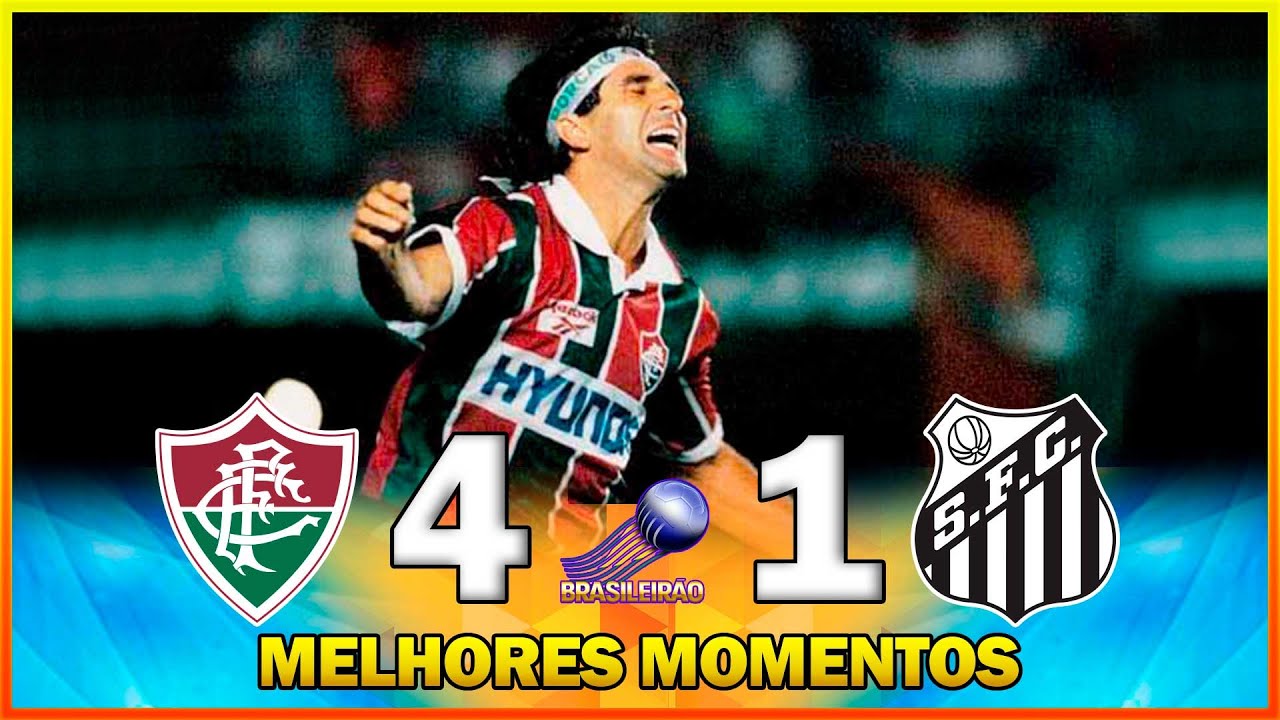 FLUMINENSE 4 x 1 SANTOS ● MELHORES MOMENTOS ● CAMPEONATO BRASILEIRO 1995 ● SEMIFINAL ● JOGO 01