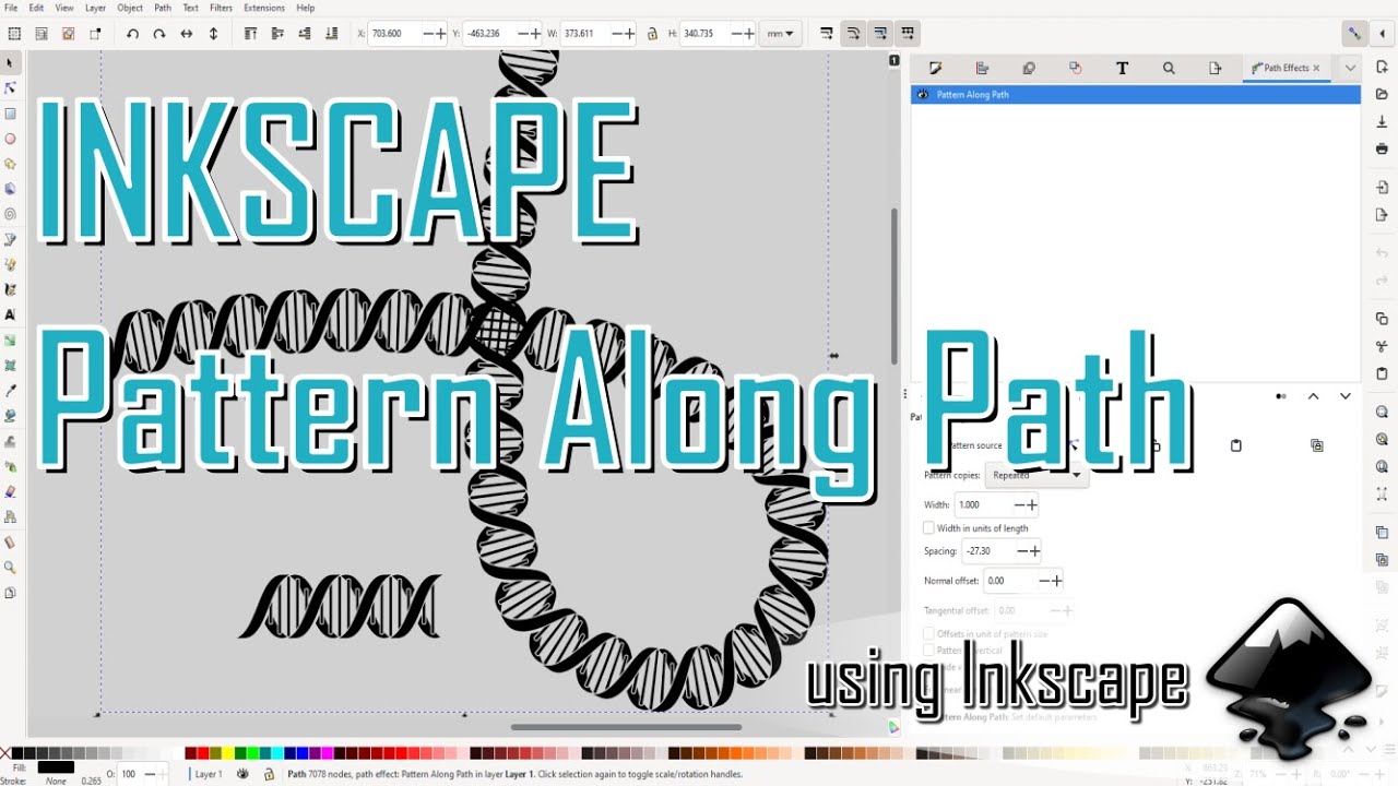 Inkscape Pattern Along Path Youtube