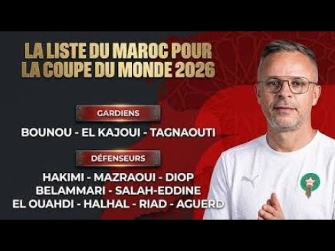 Maroc : Mohamed Ouahbi Dévoile sa Liste des Lions de l’Atlas pour la Coupe du Monde 2026