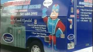 Ford KUV Van Vehicle Wrap Boca Raton Florida American Air Conditioning.MOV
