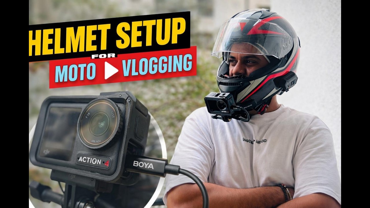 My Moto Vlog Helmet Setup 2026 | DJI Osmo Action 4