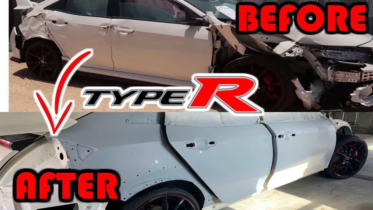 Wrecked Salvage Honda Civic Type R Rebuild Ctr Fk8 Part 7 Youtube