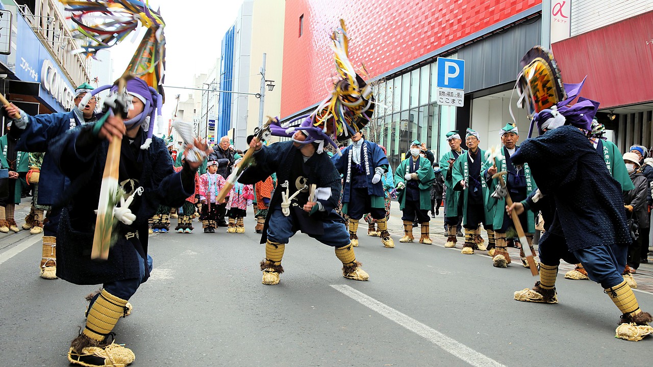 令和8年　八戸えんぶり　一斉摺り　新井田山道えんぶり組