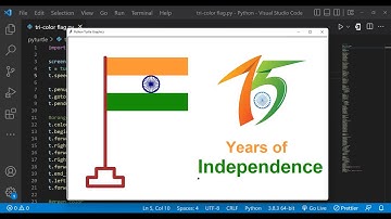 Happy Independence Day 2022 🇮🇳 | Azadi Ka Amrit Mahotsav | Indian Tricolor flag drawing in python |