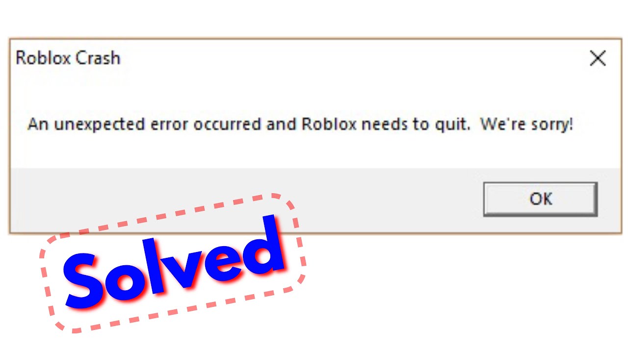 Como RESOLVER! Roblox Crash: An Unexpected Error Occurred and