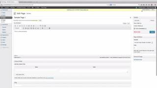 WordPress — Creating Pages and Subpages