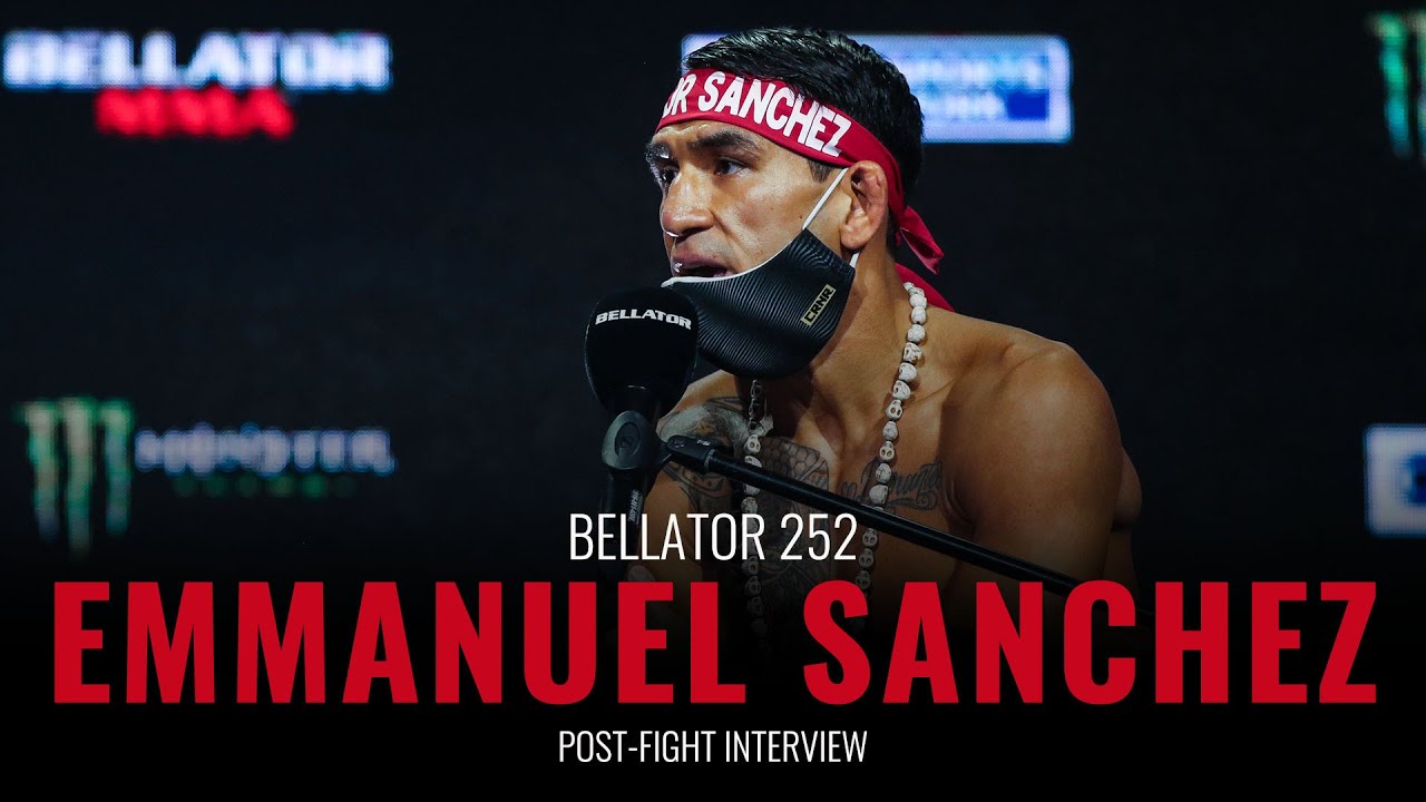 Bellator 252: Emmanuel Sanchez post-fight interview (English & Spanish)