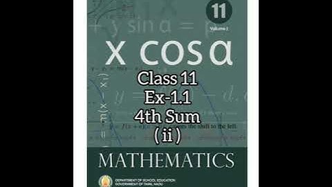 11th Std Maths | Chapter-1 (Sets,Relations and Functions)| Ex-1.1 | 4th Sum (ii) | English | Tamil |
