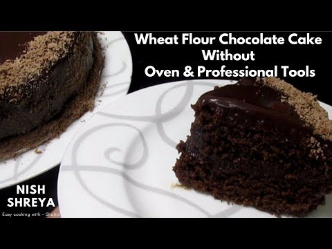 Eggless Chocolate Cake From Wheat Flour Without Oven & Cake Tools |Cake Without Condensed Milk