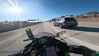 RIPPING THE ZX-4RR TO A DINER