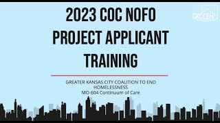 FY23 Mandatory COC NOFO Applicant Training