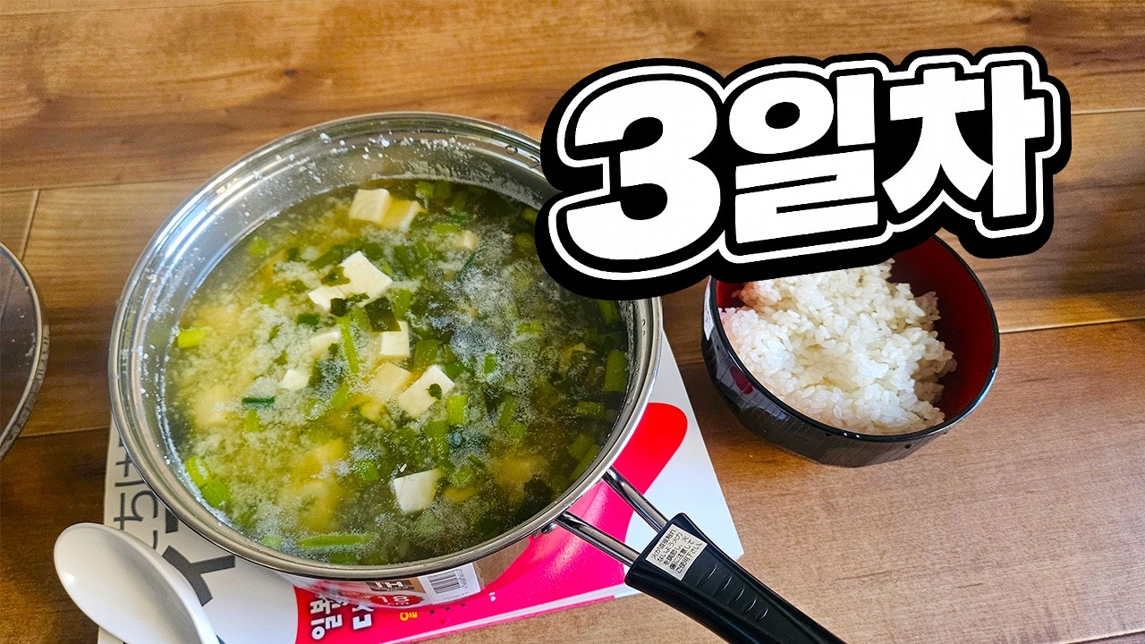 일본 워홀 3일차｜가전 렌탈하고 처음 끓인 미소시루