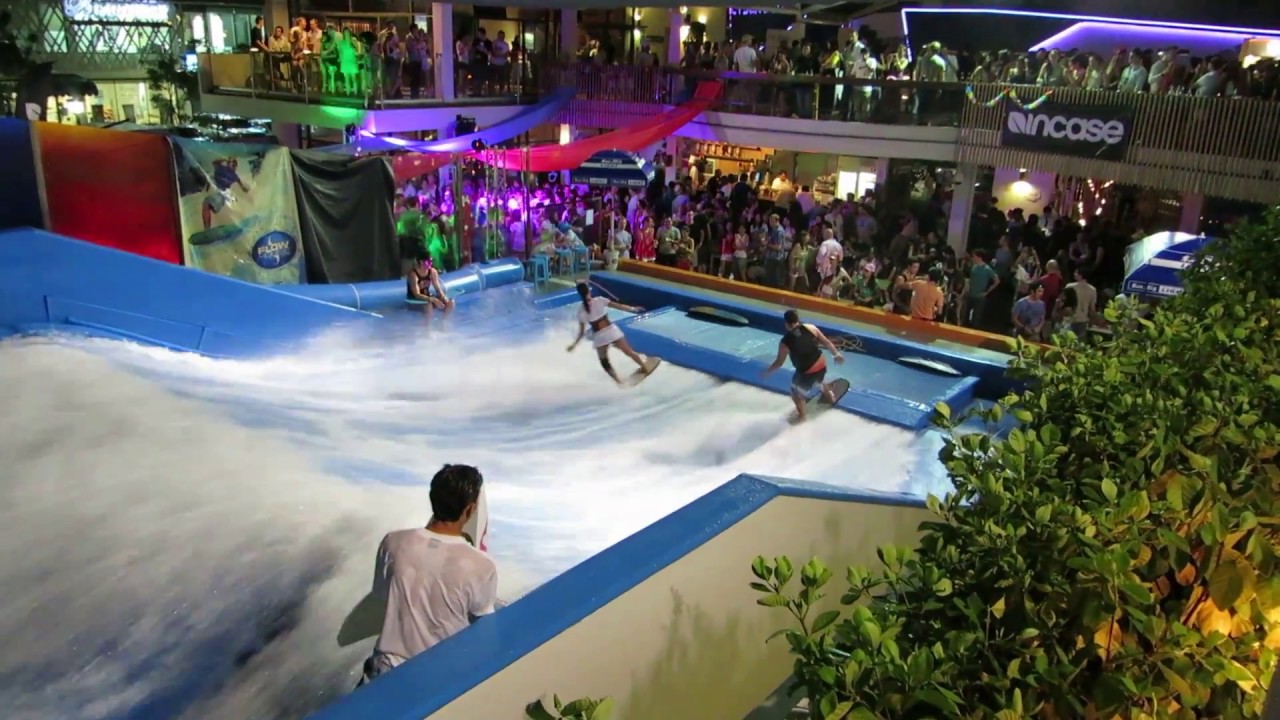 Flow Rider Party Flow House Bangkok Party time on the FlowRider inc - Thailand - YouTube