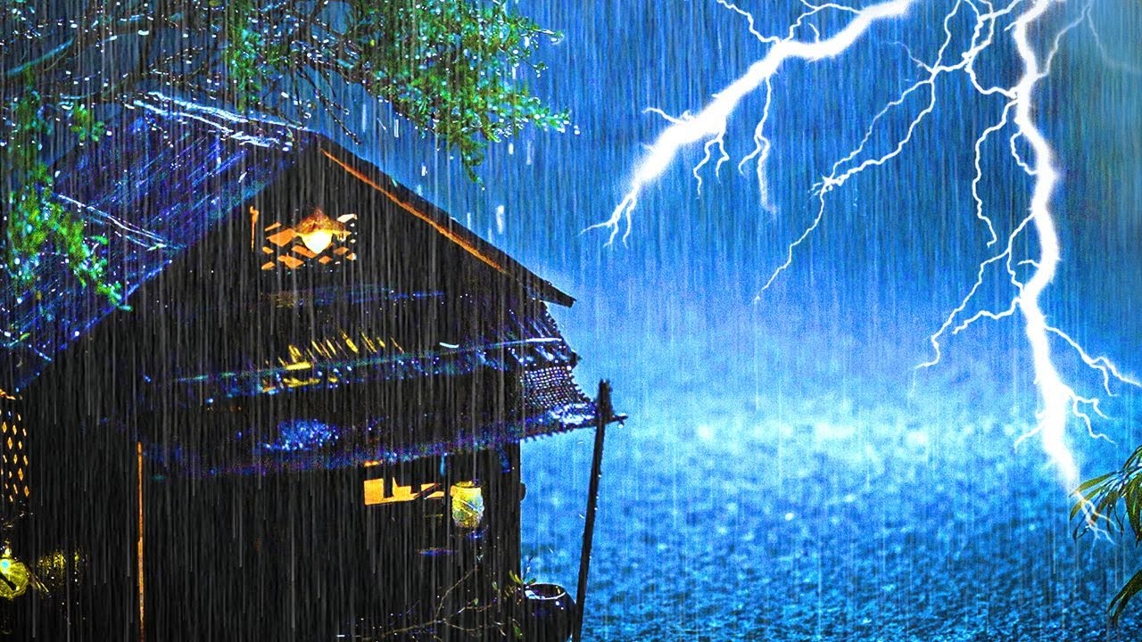 10 часов звука дождя, чтобы заснуть 💤 Прощай, бессонница, проливной дождь и гром на крыше