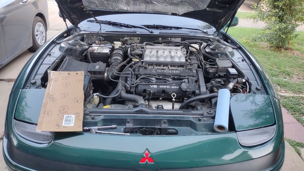 MITSUBISHI 3000GT SL. VALVE COVER GASKET REPLACEMENT 
