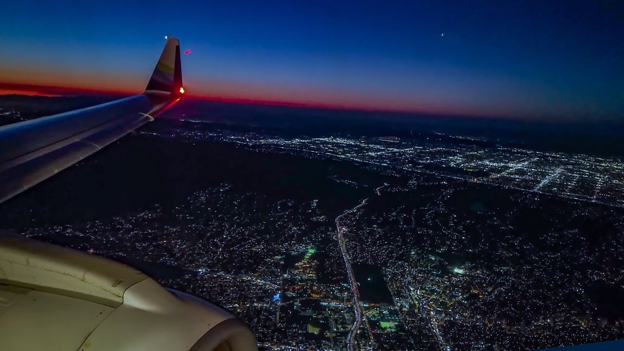 ПРЕКРАСНЫЙ ЗАКАТ, ПОСАДКА В ЛОС-АНДЖЕЛЕСЕ! АЛЯСКА, E175, ПОСАДКА В АЭРОПОРТУ LAX - С АУДИОДИАГНОС...