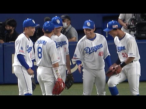 今まで居なかった大島の参戦に盛り上がるシートノックの投手決めじゃんけん（笑） (2023/07/04)