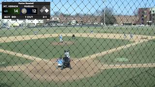 Marian Baseball vs Mount Vernon Nazarene