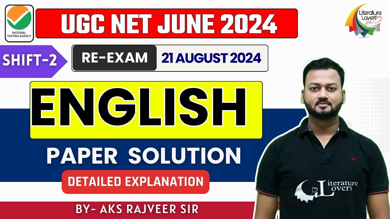 UGC NET June 2024 Re-exam English Paper Solution || Literature Lovers ...