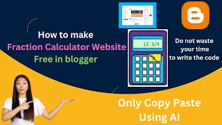 How to make Fraction Calculater Website Free in blogger screenshot 5