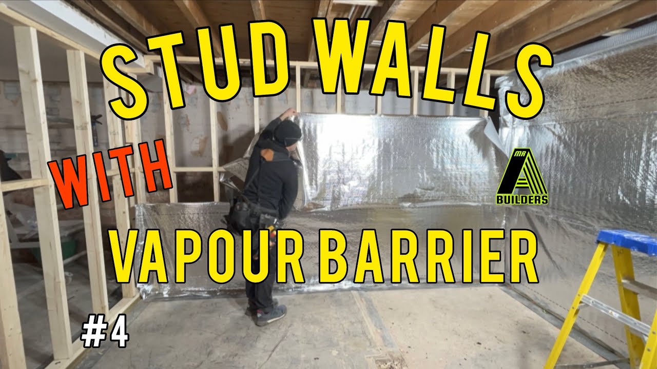 Forming the new kitchen stud walls and vapour barrier
