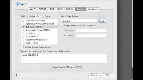Mac OS X HTTP Proxy Configuration