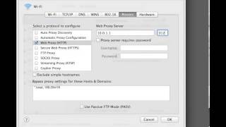 Mac OS X HTTP Proxy Configuration