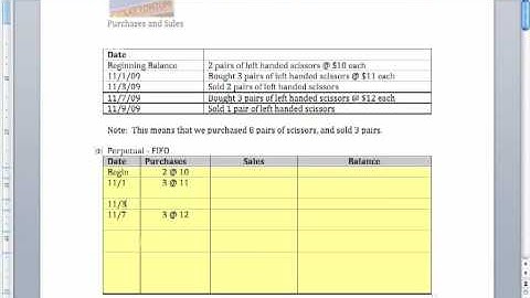 Inventory Exercise Part 1 (LIFO, FIFO, Average Cost)