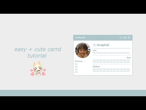 easy + cute carrd tutorial ! [non-pro]