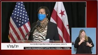 Mayor Bowser Provides Coronavirus Update, 1/25/21