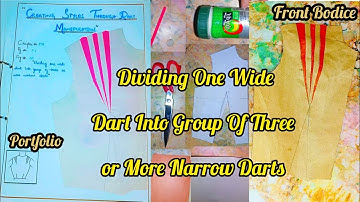 Advanced Clothing Practical-l/Chapter#4/"Dart Manipulation Styles"/Fig#35:From Wide to Narrow Darts✨