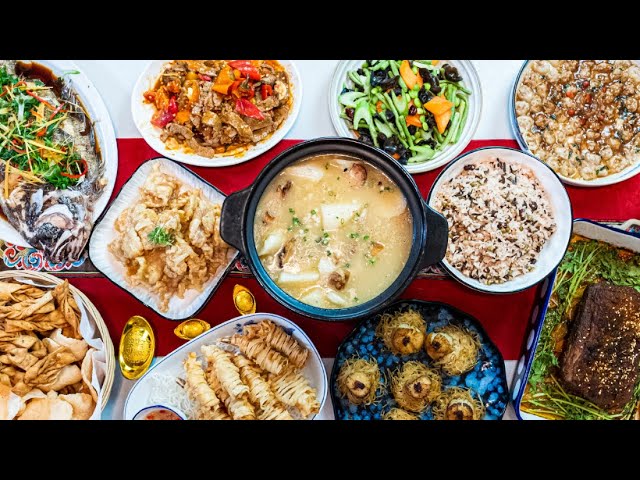 How to Prepare a Chinese New Year Dinner (12 dishes included)