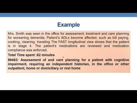 2023 Changes in coding guidelines for COGNITIVE ASSESSMENT AND CARE PLAN services