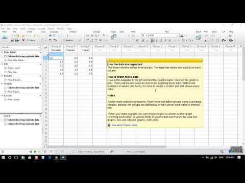 Entering Replicate data column with Prism