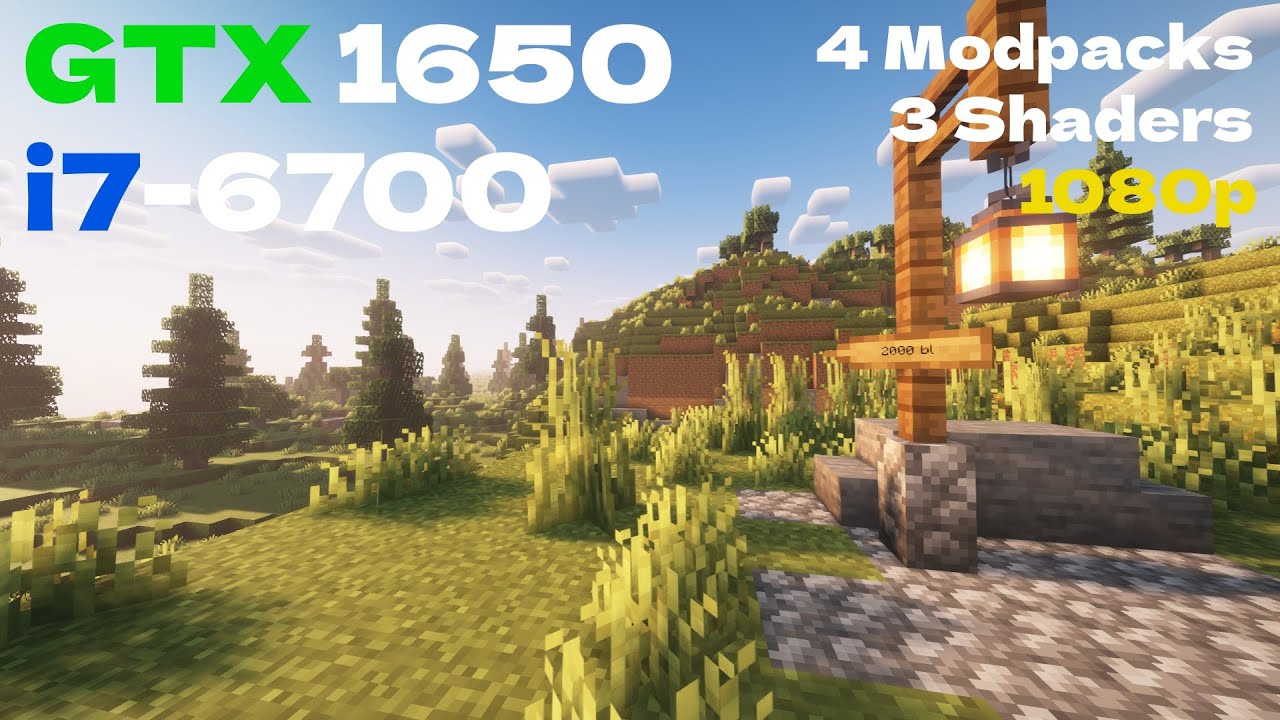 GTX 1650 + i7-6700 Tested in 4 Modpacks and 3 Shaders | Minecraft | 1080p | 2025