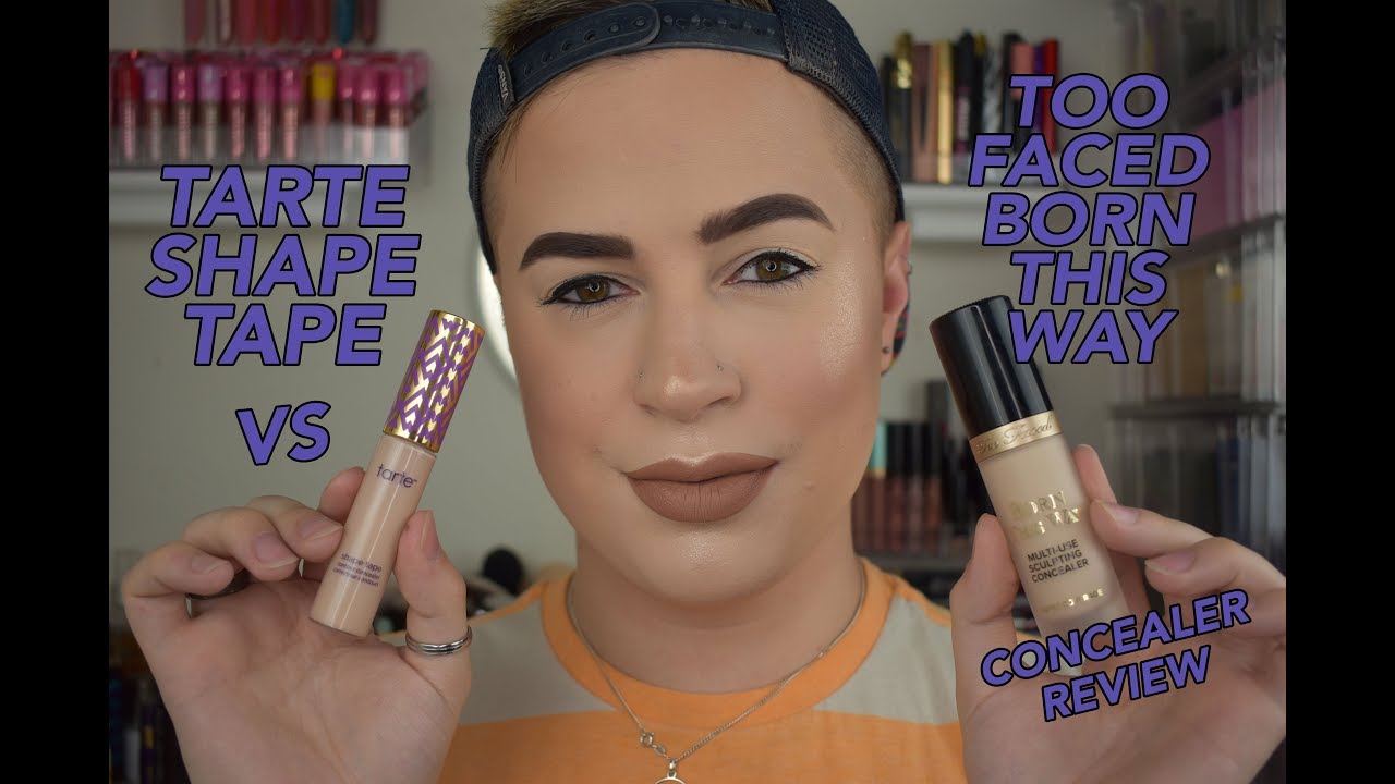 TOO FACED BORN THIS WAY SUPER COVERAGE CONCEALER VS TARTE SHAPE TAPE