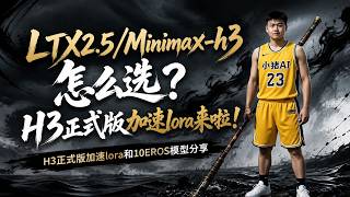LTX2.5/Minimax-H3怎么选?H3正式版加速Lora来了!10EROS模型同步分享,低显卡工作流全拆解,LTX2.5/H3 official version acceleration